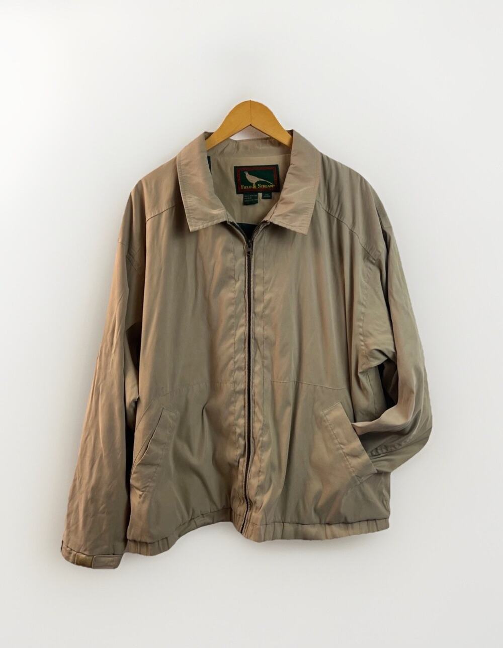 Vintage Field & Stream Jacket Mens XXL Tan Beige Gordon & Ferguson Lined Pockets